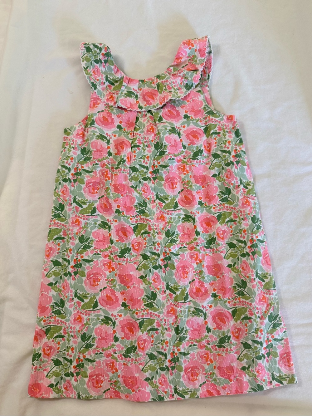 Lil Girls Mud Pie pink Floral dress size 4T